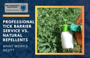A comparison of professional tick barrier services by Pro Mosquito Solutions and natural repellents for effective pest control in Rhode Island.