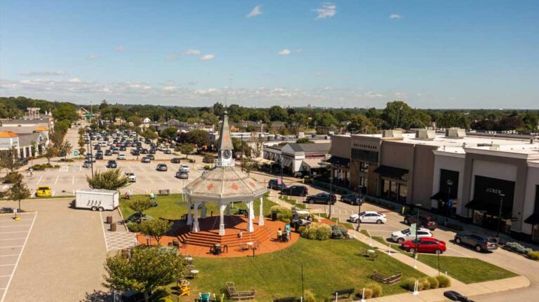 Garden City Center in Cranston, RI, featuring popular shopping and dining destinations in a vibrant outdoor setting.