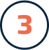 The number 3 representing Pro Mosquito Solutions three core pest control services: mosquito, tick, and rodent control in Rhode Island.