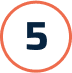 The number 5 as part of the Pro Mosquito Solutions theme, symbolizing the top five pests they target, including mosquitoes, ticks, ants, rodents, and spiders.