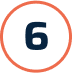 The number 6 as part of the Pro Mosquito Solutions theme, representing six steps to achieving a pest-free home in Rhode Island.