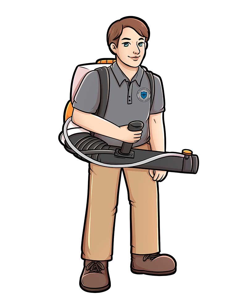 Pro Mosquito Solutions mascot symbolizing the company’s commitment to effective, natural mosquito control that is kid- and pet-safe across Rhode Island and Southeastern Massachusetts.