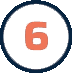 The number 6 as part of Pro Mosquito Solutions Rhode Island theme, symbolizing their thorough six-step pest control process.