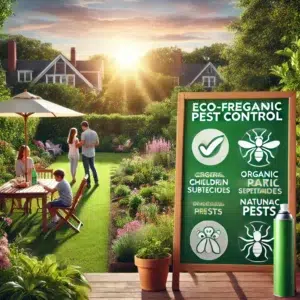 A peaceful garden in Rhode Island where a family enjoys a pest-free yard, maintained with eco-friendly, organic pest control treatments by Pro Mosquito Solutions.