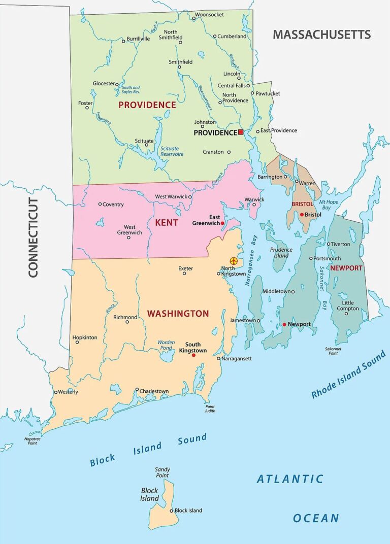Map of Rhode Island highlighting cities served by Pro Mosquito Solutions, including Providence, Warwick, Cranston, Pawtucket, and Johnston, with effective mosquito, ant, and rodent management.