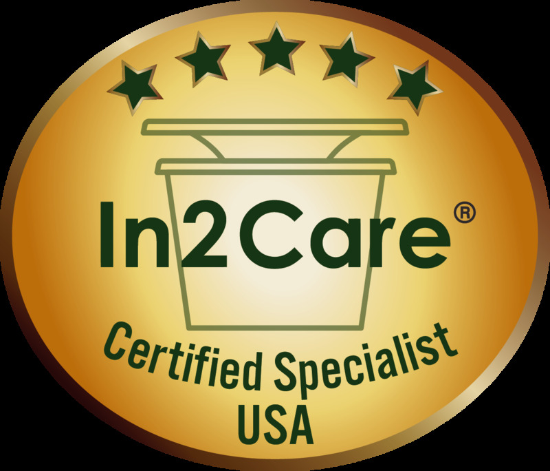 Pro Mosquito Solutions In2Care-Certified Specialist badge, demonstrating expertise in eco-friendly mosquito control with the advanced In2Care system in Rhode Island and Southeastern Massachusetts.