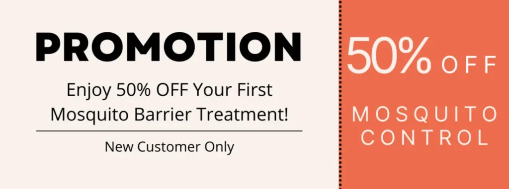 50% off coupon for Mosquito Control services by Pro Mosquito Solutions