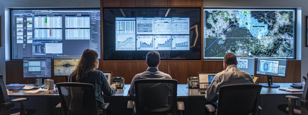 a focused conference room scene captures a professional discussion among homeowners and pest control experts reviewing detailed service proposals and treatment plans, illuminated by modern overhead lighting that emphasizes their collaborative decision-making process.