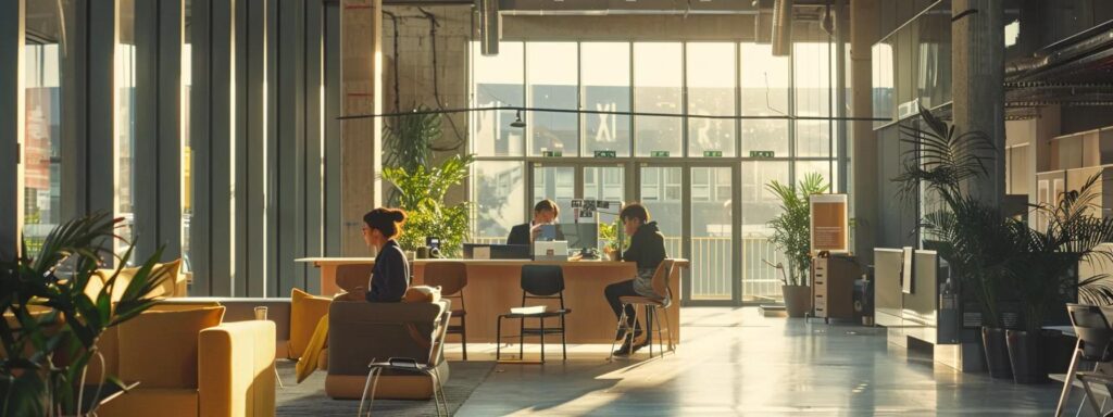a crisp, modern office space showcases a team of professionals engaged in a collaborative discussion about innovative mosquito control strategies, with charts and reports highlighting their commitment to community safety and high standards of service.