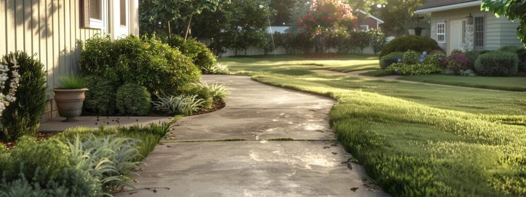 a meticulously prepared home exterior features a clean, dry foundation ready for insect spray application, with visible sealed cracks and clear pathways, set in a well-maintained suburban environment that highlights effective pest control practices.