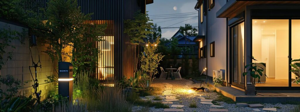 a modern suburban backyard, meticulously maintained with strategically placed barriers and installed mosquito traps, showcases a clear dedication to effective pest control against mosquitoes in scituate, under soft evening lighting that highlights the sharp contrast between the clean space and the looming threat of invasive pests.