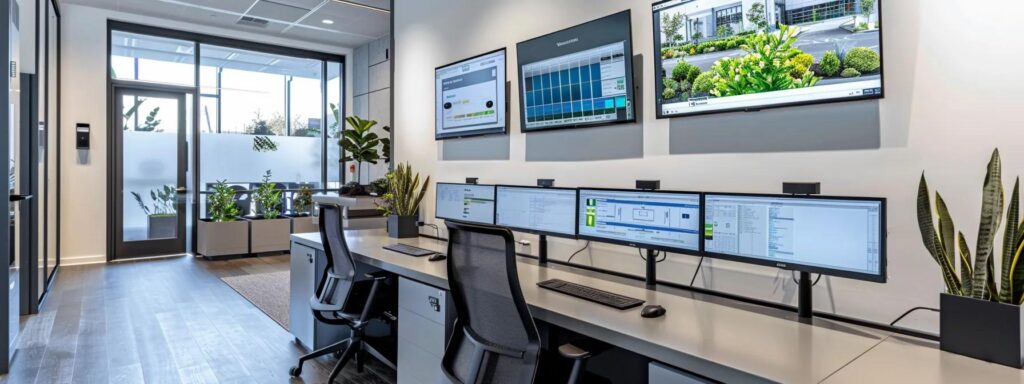 a powerful visual showcases a modern pest control office, featuring a sleek, high-tech workstation with mosquito control diagrams on large screens, emphasizing the urgent need for effective vector management in urban settings.
