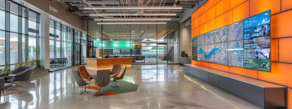 a sleek, modern office, equipped with high-tech pest control equipment, showcases a digital map of cranston highlighting mosquito population hotspots, conveying the urgency and complexity of local pest management challenges.