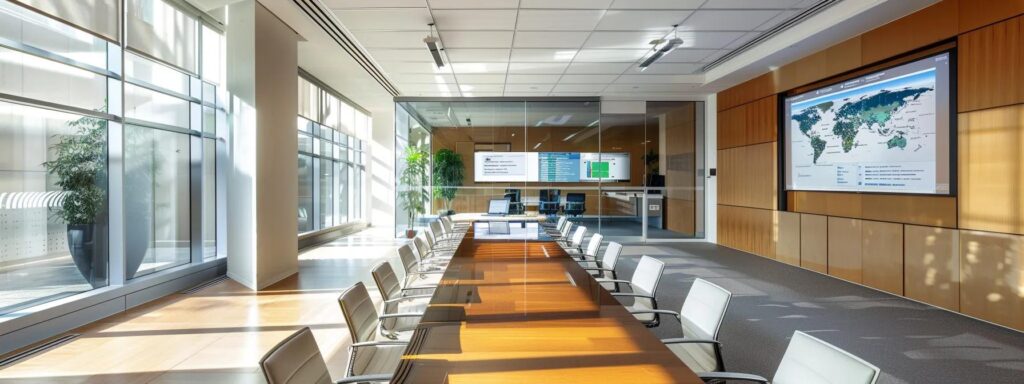 a sleek, modern office setting features a focused pest control expert reviewing digital maps on a high-resolution screen, showcasing advanced techniques for effective mosquito management in a detailed and professional manner.