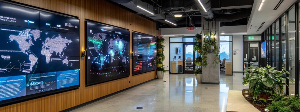 a sleek, modern pest control office features an engaging display of advanced mosquito control technology and eco-friendly treatment options, with vibrant infographics outlining health risks and prevention strategies prominently showcased on the walls.