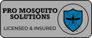 Pro Mosquito Solutions logo representing expert mosquito, tick, ant, and rodent pest control services in Rhode Island.