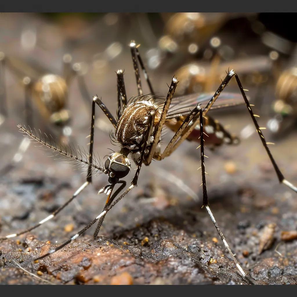 Close-up of common mosquito species in Cranston, Rhode Island