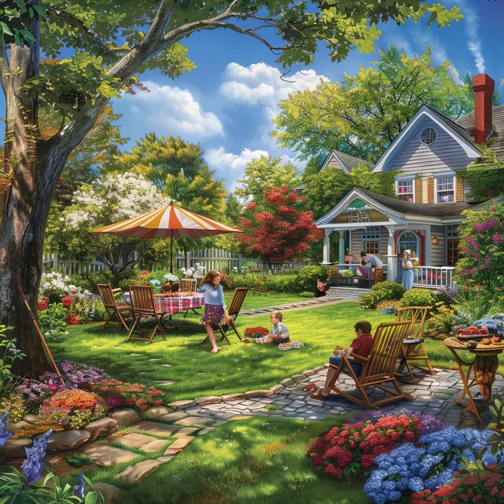 Family enjoying a mosquito-free backyard in Cranston, Rhode Island
